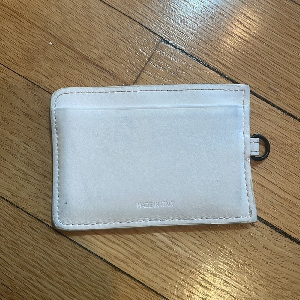 NINA RICCI embossed logo leather cardholder in white - Picture 4 of 4